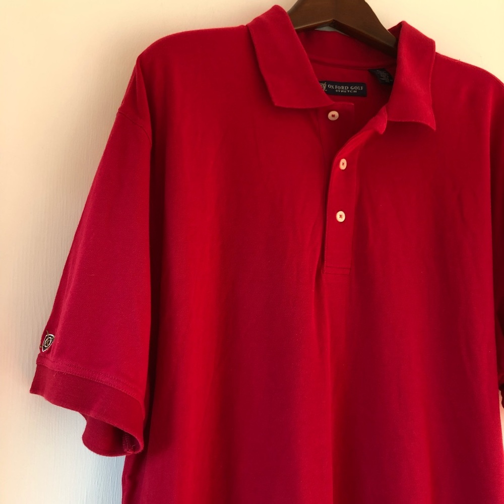 ⚓️Like New- Raspberry Red Stretch Piqué Golf Polo - Picture 2 of 8